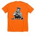 CT FOR GUN RIGHTS, a Neon Orange Premium Unisex Tee (back-view)