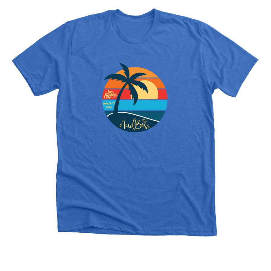 2026 AudBoss Summit, a Heather True Royal Premium Unisex Tee