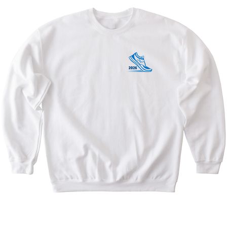 2026 SurgOnc Race for Research, a White Softstyle Crewneck Sweatshirt