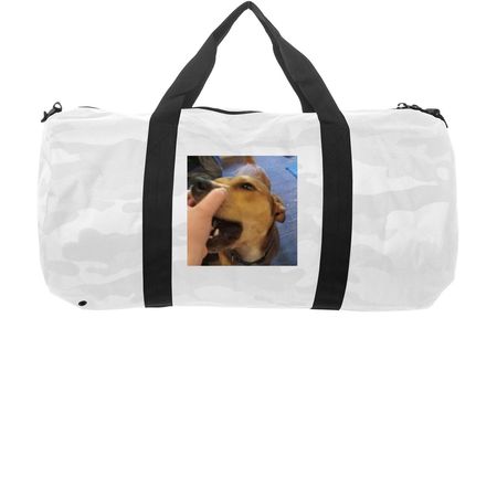 chomp duffle bag, a White Camo Day Tripper Duffel Bag
