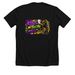 KISS MI TEETH, a Solid Black Blend Premium Unisex Tee (back-view)
