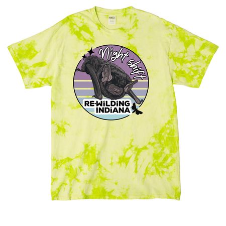 Night shift, a Lemon Lime Crystal Tie Dye Tee