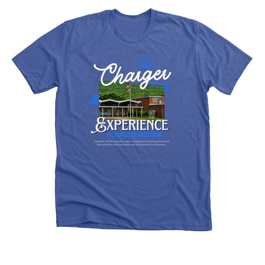 The Charger Experience, a Solid True Royal Premium Unisex Tee