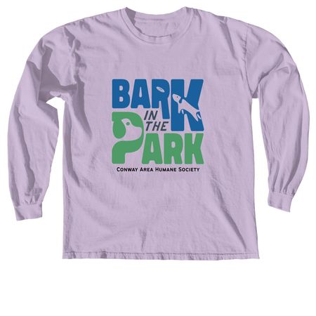 Bark in the Park Collection, a Orchid Comfort Colors Long Sleeve Tee