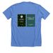 Viral Books, a Heather Columbia Blue Premium Unisex Tee (back-view)