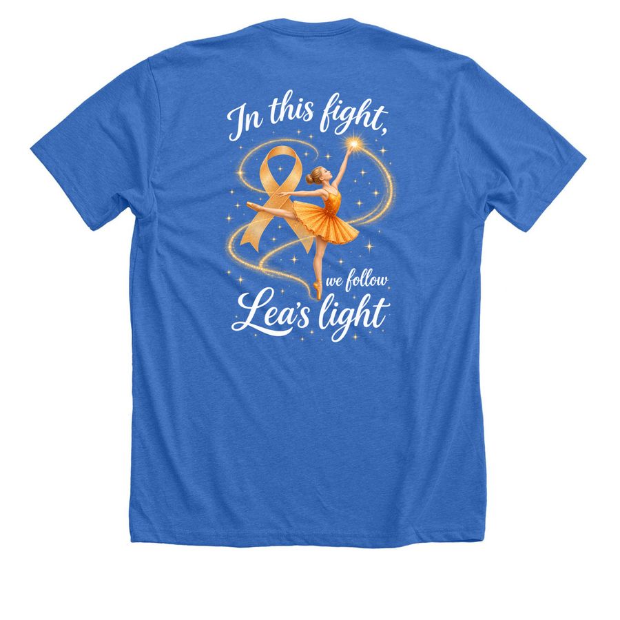 Lea's Light Dancer Tee, a Heather True Royal Premium Unisex Tee (back-view)