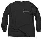 We don't leave them behind, a Black Classic Long Sleeve Tee (back-view)