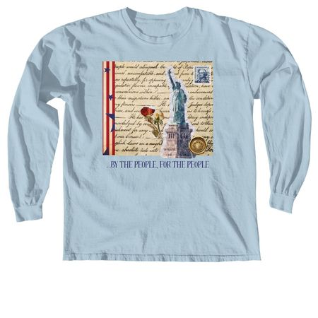 Letter from Lady Liberty, a Chambray Comfort Colors Long Sleeve Tee