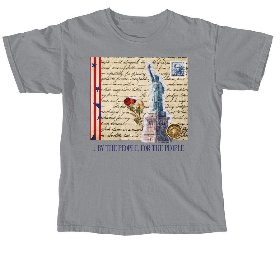 Letter from Lady Liberty, a Granite Comfort Colors Unisex Tee