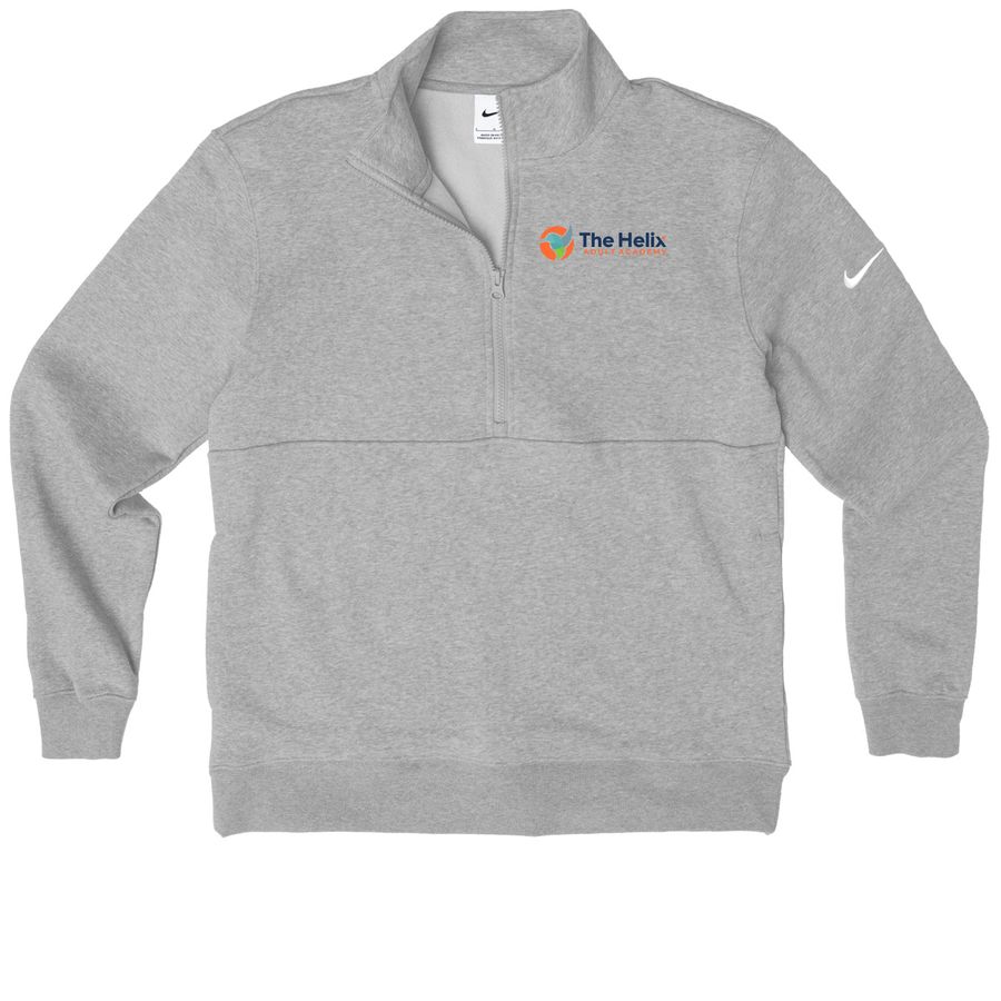 Work with pride!, a Dark Grey Heather Nike Club Fleece Half Zip Pullover