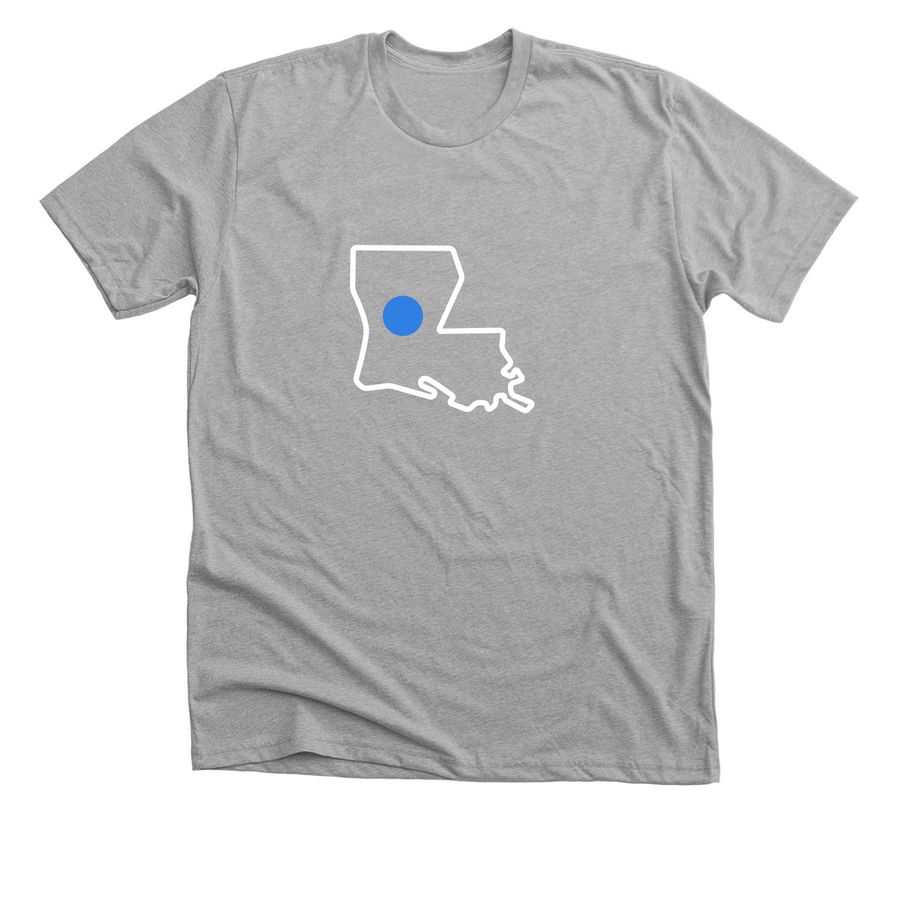 Louisiana Blue Dots, a Athletic Heather Premium Unisex Tee