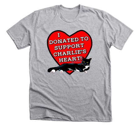 Support Charlie's Heart!, a Athletic Heather Premium Unisex Tee