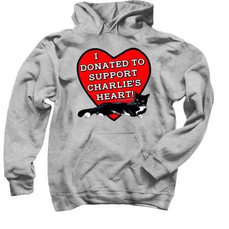 Support Charlie's Heart!, a Sport Grey Pullover Hoodie