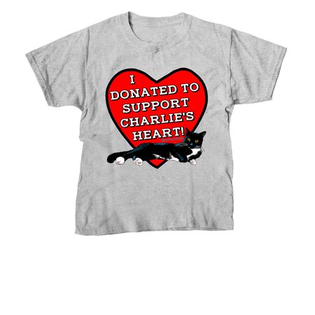 Support Charlie's Heart!, a Sport Grey Youth Unisex Tee
