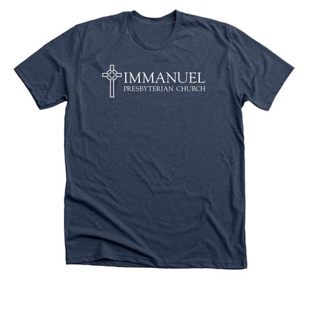 IPC Logo, a Heather Navy Premium Unisex Tee