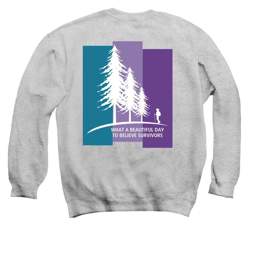 With Survivors, Always, a Sport Grey Crewneck Sweatshirt