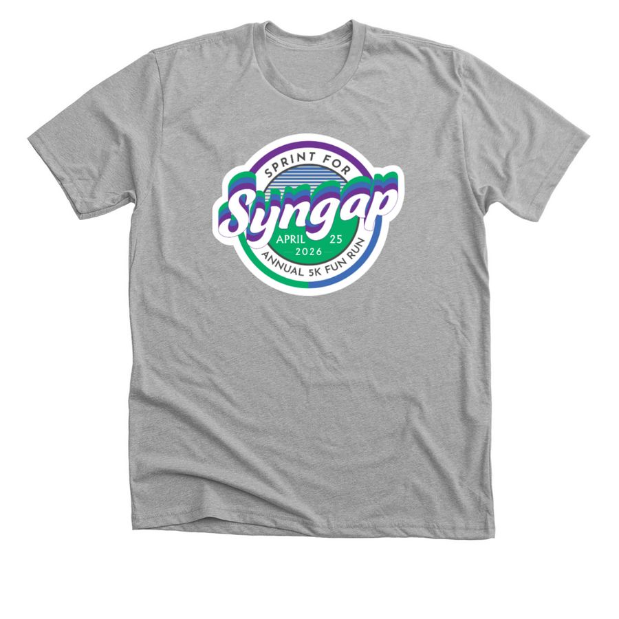 Sprint for Syngap 2026: Team Lizzy, a Athletic Heather Premium Unisex Tee