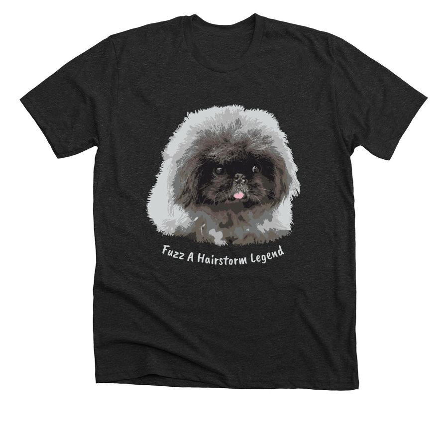 Fuzz, a Dark Grey Heather Premium Unisex Tee