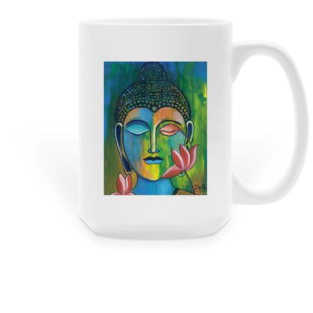 Discover Buddha in Oneself, a White Large Coffee Mug