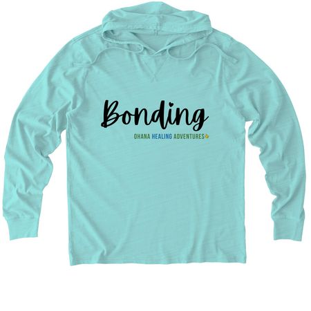 Ohana Healing Adventures - Bonding, a Saltwater Blue Allmade Organic Cotton Mineral Dye Hoodie Tee