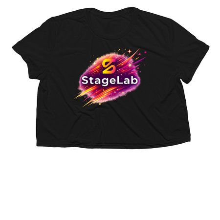 StageLab Merch&nbsp;, a Black Women?s Flowy Cropped Tee