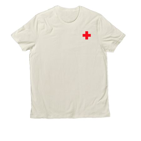 Salud M?s All? Signature Tee, a White Sand Allmade Organic Cotton Unisex Tee (back-view)