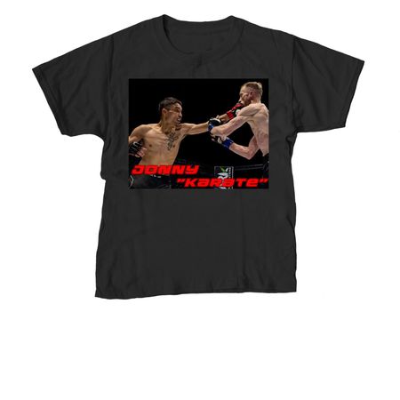 Jonny "Karate" Fan Club, a Black Youth Unisex Tee