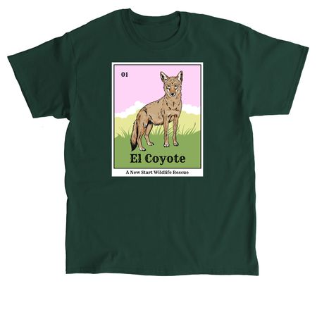 Coyote Loteria, a Forest Green Classic Unisex Tee