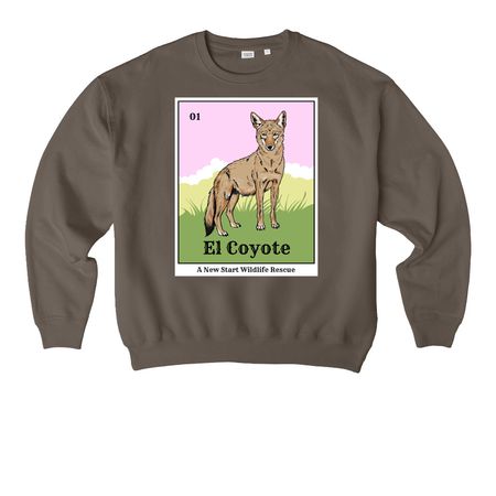 Coyote Loteria, a Mocha Stanley/Stella Ledger Dry Crewneck Sweatshirt