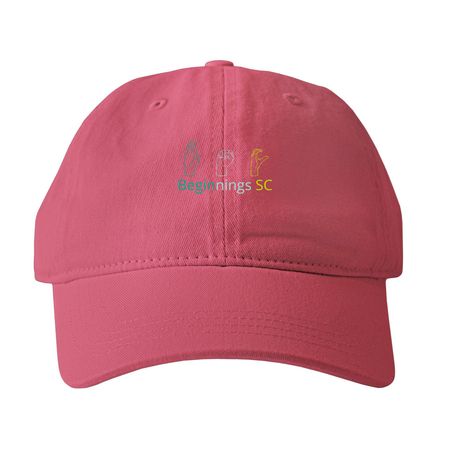 BSC Hat, a Red Printed Pigment Dye Baseball Cap