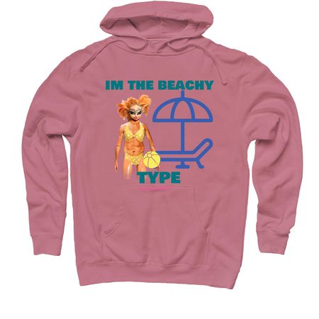 Beach Gremlins unite, a Maroon Pigment Dyed Pullover Hoodie