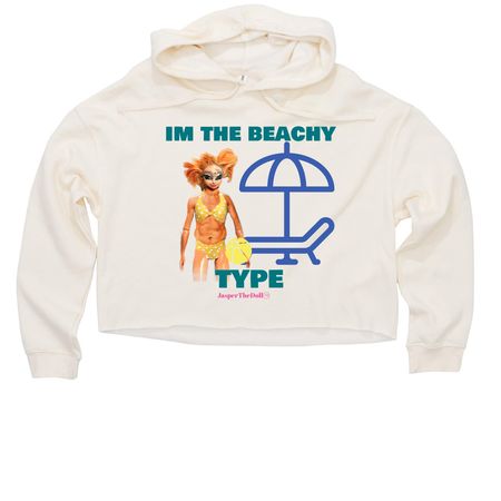 Beach Gremlins unite, a Bone Women?s Lightweight Cropped Hoodie