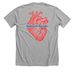 Pediatric CHD Awareness, a Athletic Heather Premium Unisex Tee (back-view)