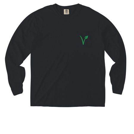 Vegan Social Club Pocket Tees, a Black Comfort Colors Long Sleeve Pocket Tee