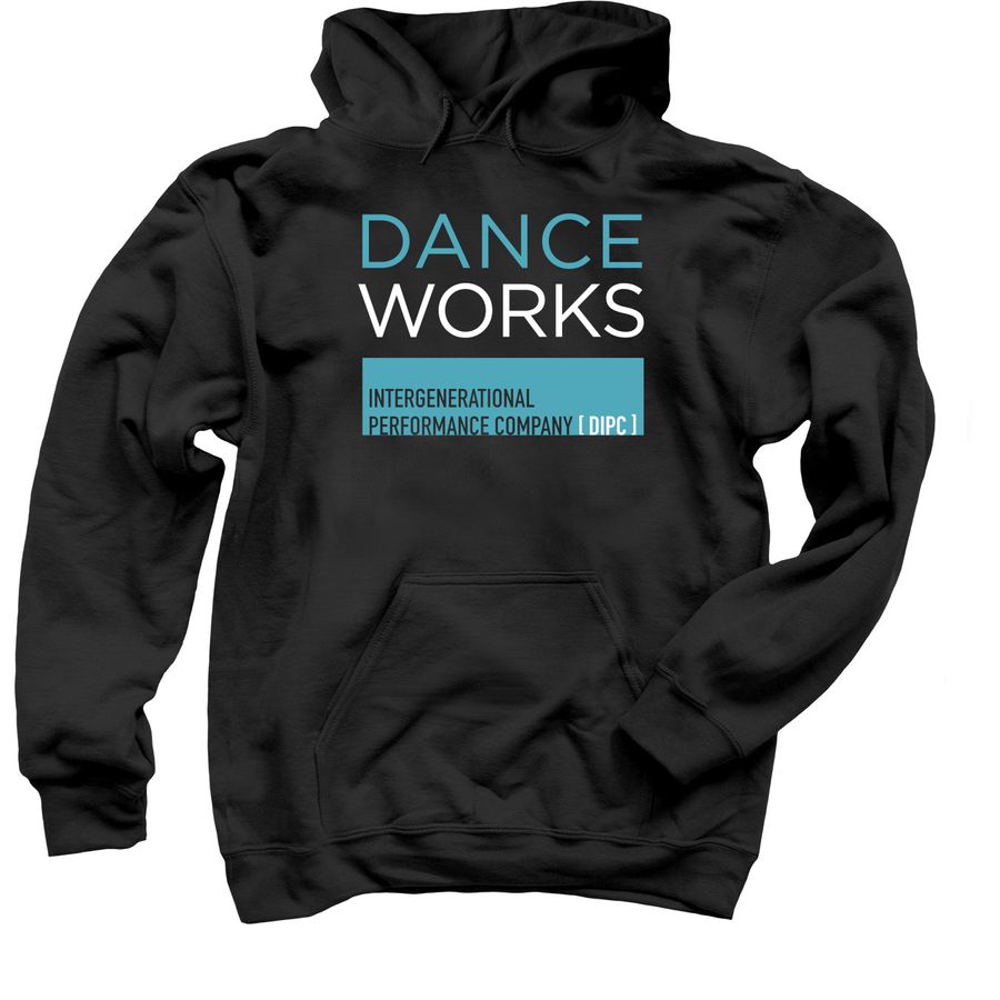 DIPC Apparel - large front design, a Black Pullover Hoodie
