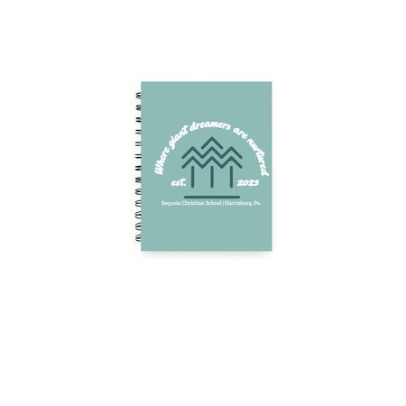 Tree Outline Notebook, a White Spiral Notebook