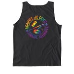 Protect All Beings, a Black Comfort Colors Tank Top (back-view)