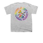 Protect All Beings, a Sport Grey Youth Unisex Tee (back-view)