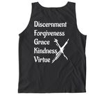 5 Blessings, a Black Comfort Colors Tank Top (back-view)