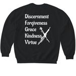 5 Blessings, a Black Softstyle Crewneck Sweatshirt (back-view)