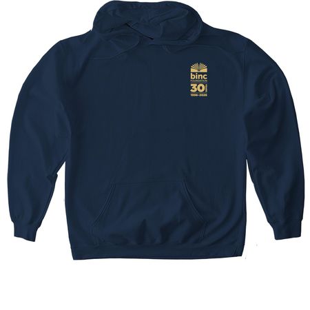 30th Tee or Hoodie: Book People, a Navy Gildan Softstyle Pullover Hoodie