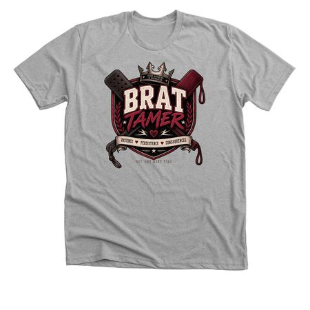 Brat Tamer: Persistence ? Consequences, a Athletic Heather Premium Unisex Tee