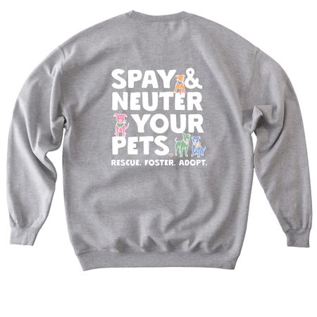 PHPDR Spay & Neuter, a Sport Grey Softstyle Crewneck Sweatshirt