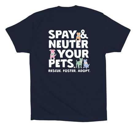PHPDR Spay & Neuter, a Navy Premium Cotton Tee