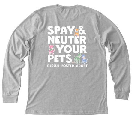 PHPDR Spay & Neuter, a Athletic Heather Premium Long Sleeve Tee