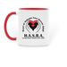 WDR/HASRA Mug, a Red Two-Tone Ceramic Mug (back-view)
