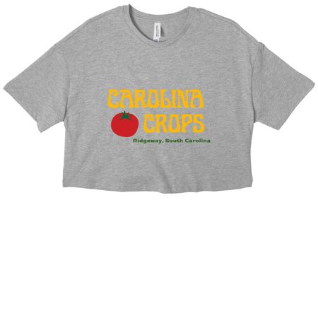 Carolina Crops shirts, a Athletic Heather Women?s Cropped Cotton Tee