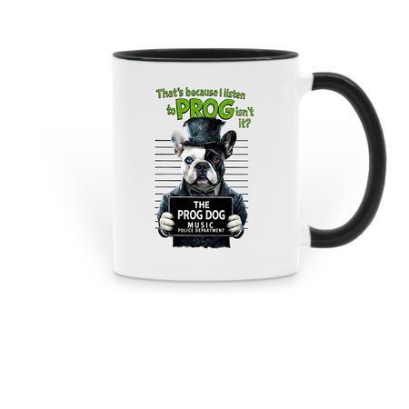 Mug police music dpt, a Black Two-Tone Ceramic Mug