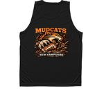 Athletic Mudcats, a Black Unisex Performance Tank (back-view)
