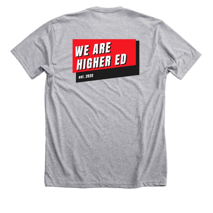 Nerds for Democracy, a Athletic Heather Premium Unisex Tee (back-view)